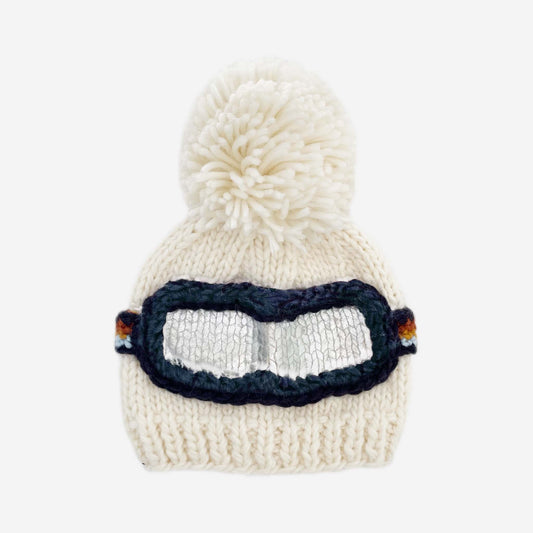 Silver Ski Goggles Beanie