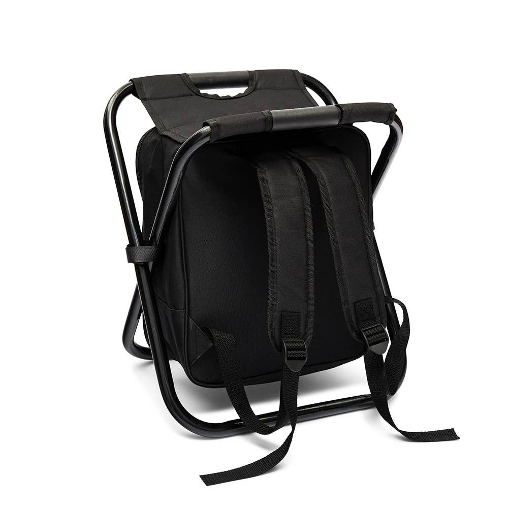 Black Folding Cooler Chair Backpack