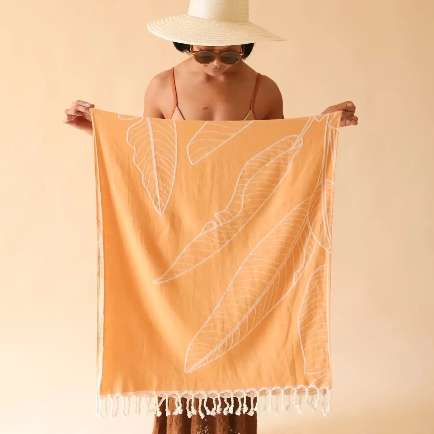Jungle Club - Sand Resistant Beach Towel - Banana Leaves