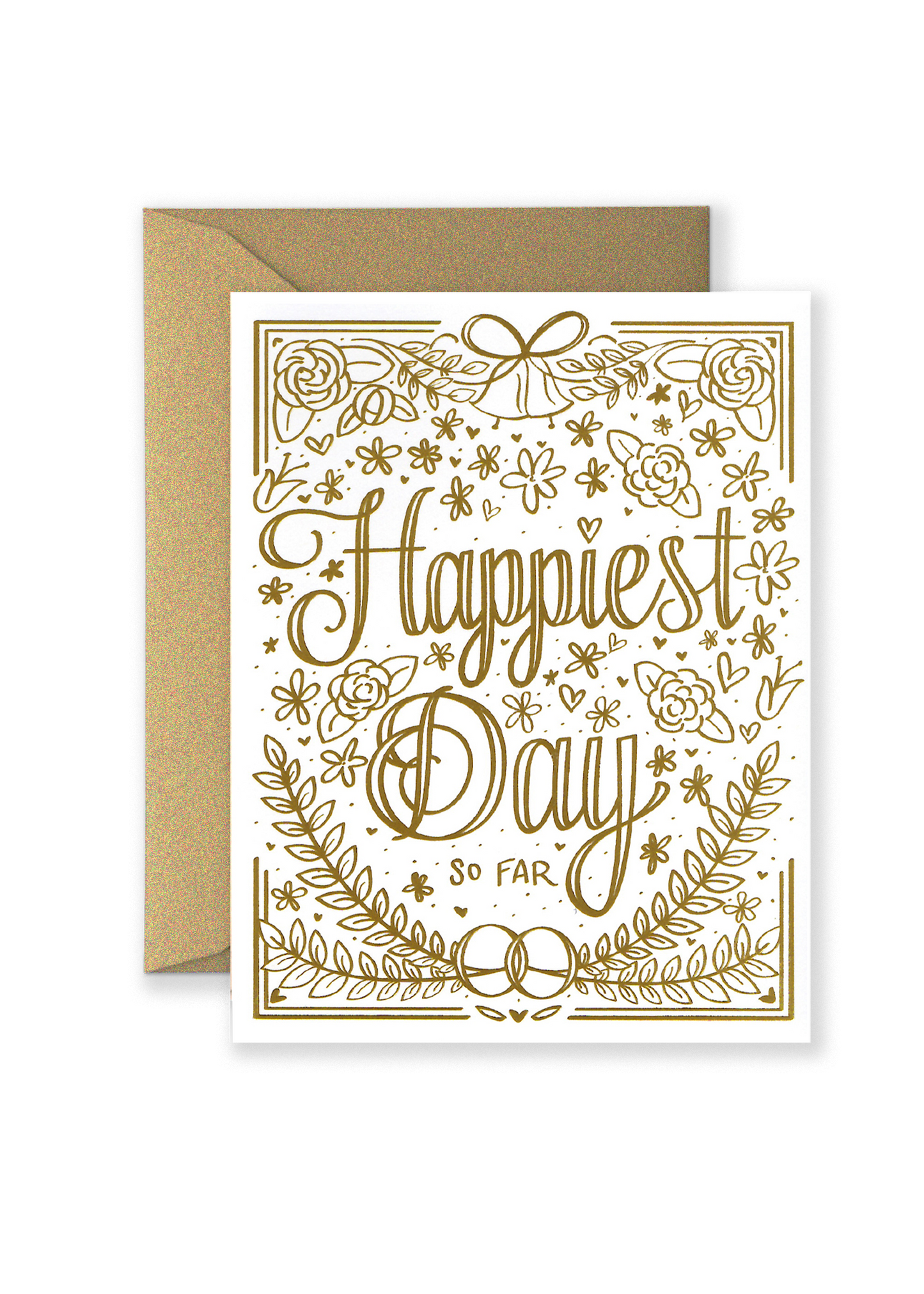 Happiest Day So Far Wedding Greeting Card
