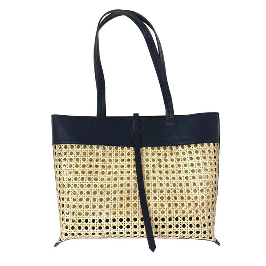 Madeline Cane and Leather Tote