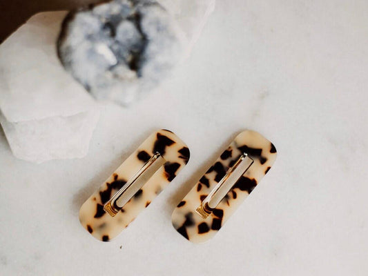 Blonde Tortoise Resin Hair Clips - Cooper Lucy
