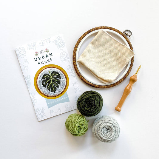 The Urban Acres - Classic Monstera Punch Needle Kit