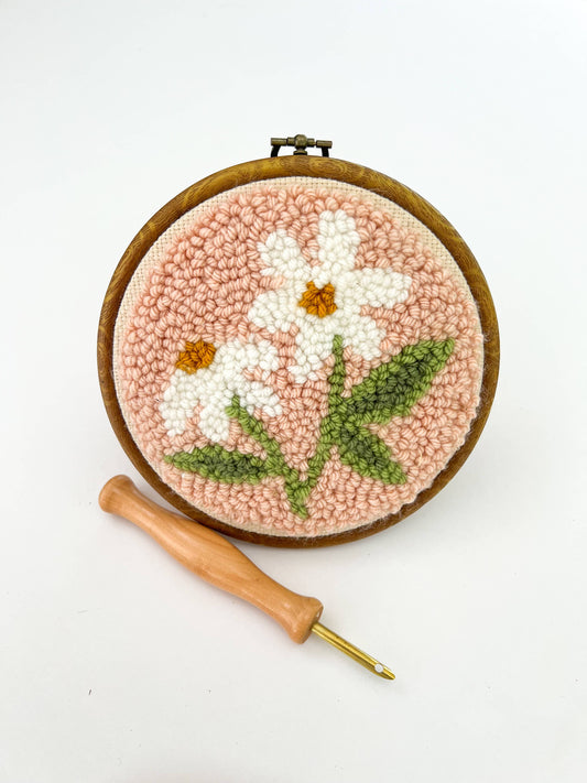 The Urban Acres - Pink Daisy Punch Needle Kit