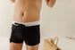 Midnight Black Euro Swim Trunks