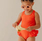 Salty Orange Ruffle Swimsuit