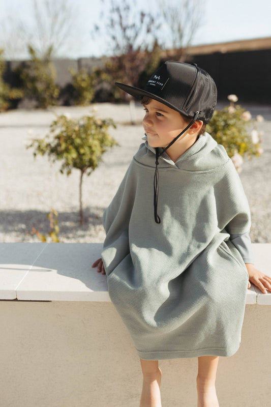 Current Tyed Clothing - Waffle Beach Poncho: Sage Green
