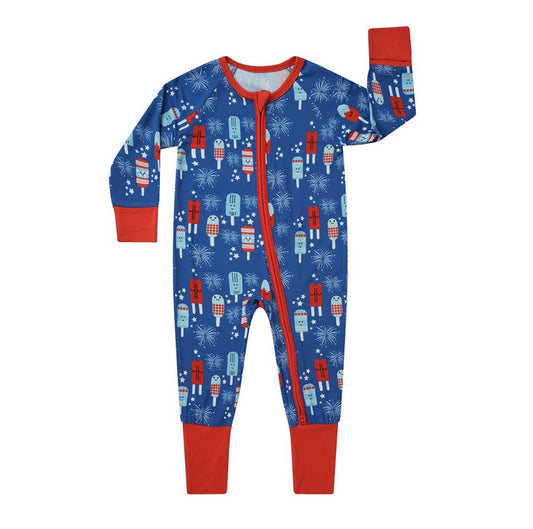 4th of July Bamboo Convertible Baby Pajama-Party Pops