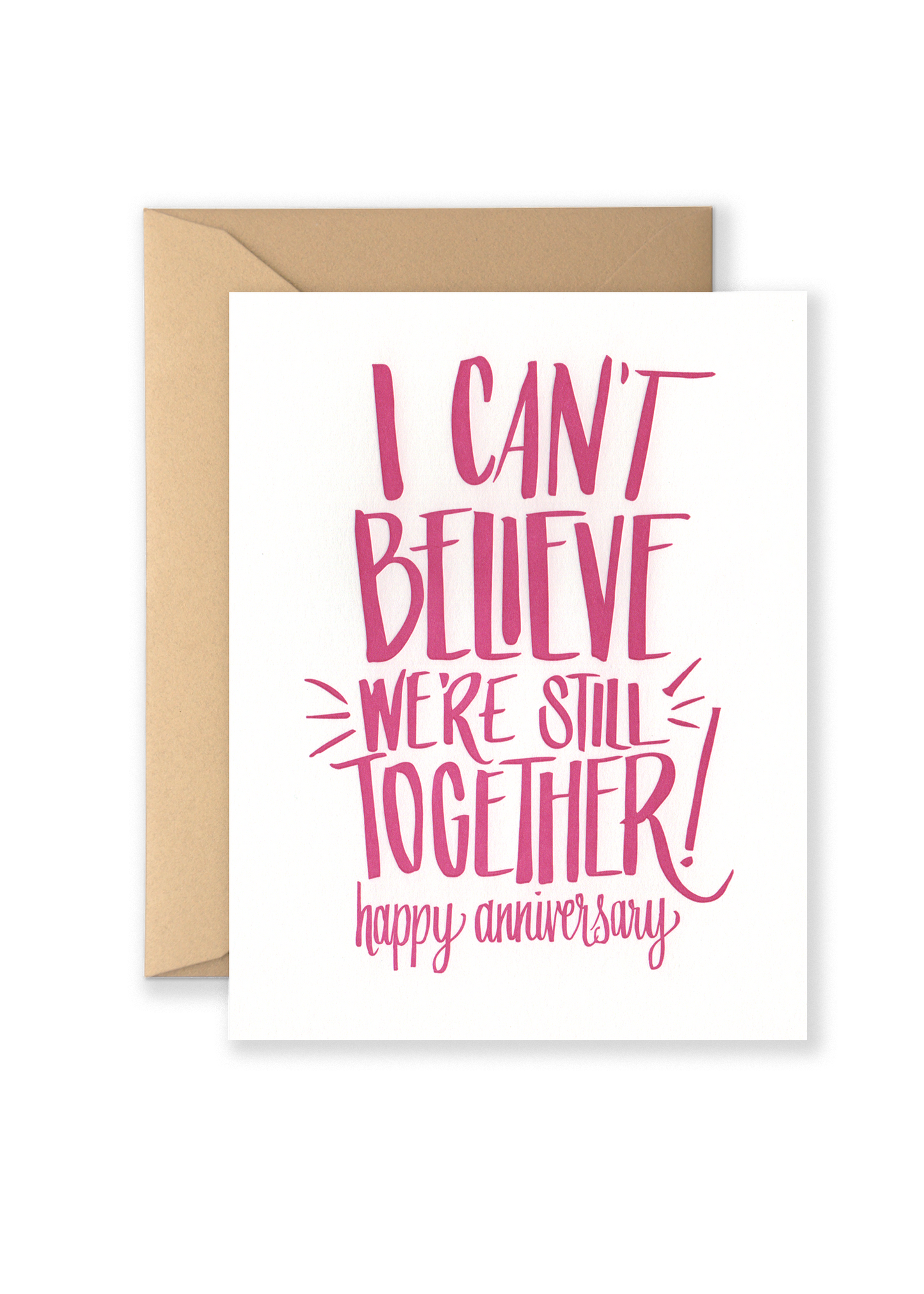 Can`t Believe We`re Still Together Anniversary Greeting Card