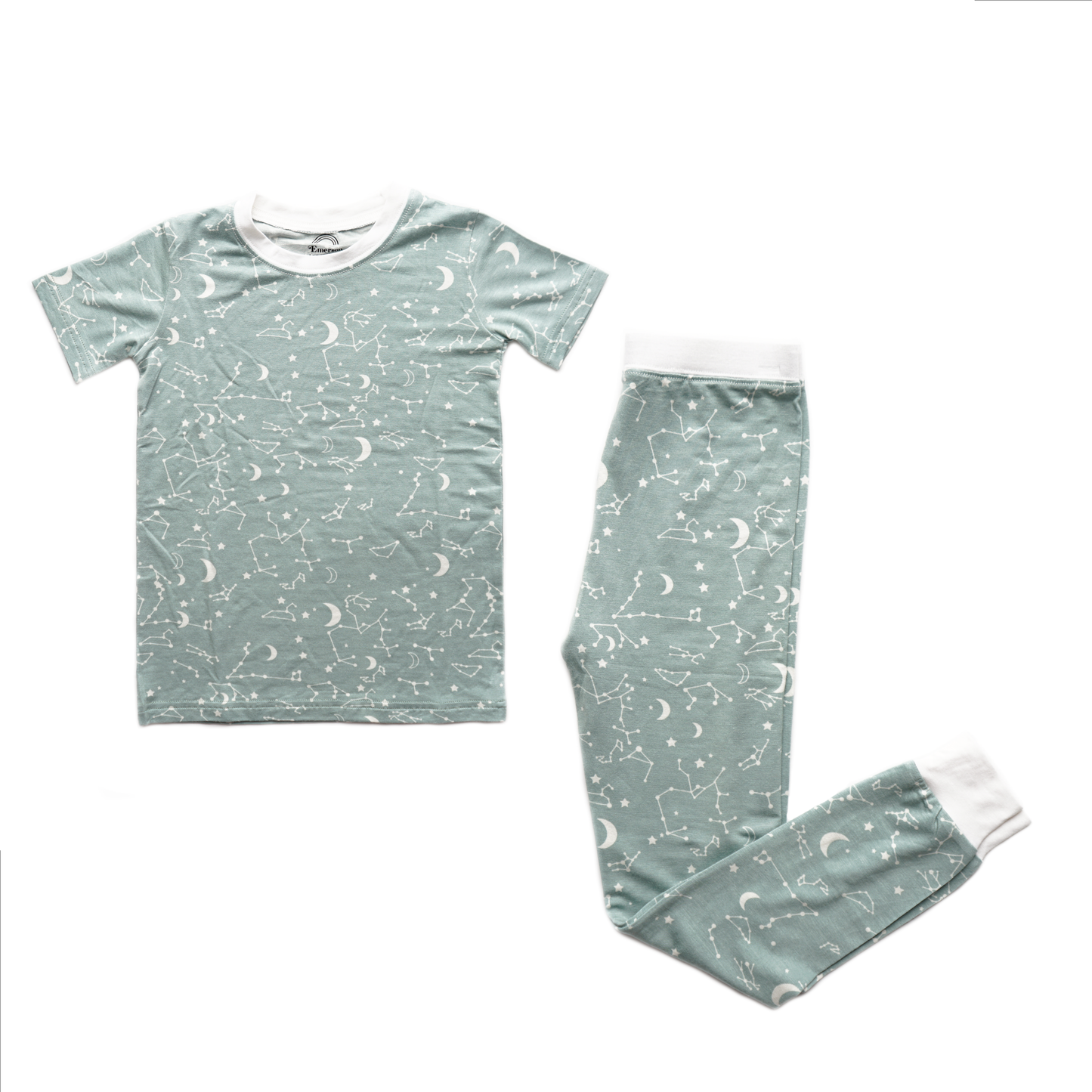 Stargazer Short Sleeve Bamboo Toddler Kids Pajama Set