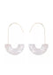 Resin Wire Hoop Earrings in Albino Tortoise - Cooper Lucy