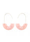 Resin Wire Hoop Earrings in Blush Tortoise - Cooper Lucy