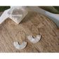 Resin Wire Hoop Earrings in Albino Tortoise - Cooper Lucy