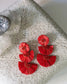 Trinity Drop Earrings in Rouge - Cooper Lucy