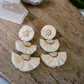 Trinity Drop Earrings in Buff - Cooper Lucy