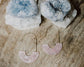 Resin Wire Hoop Earrings in Blush Tortoise - Cooper Lucy