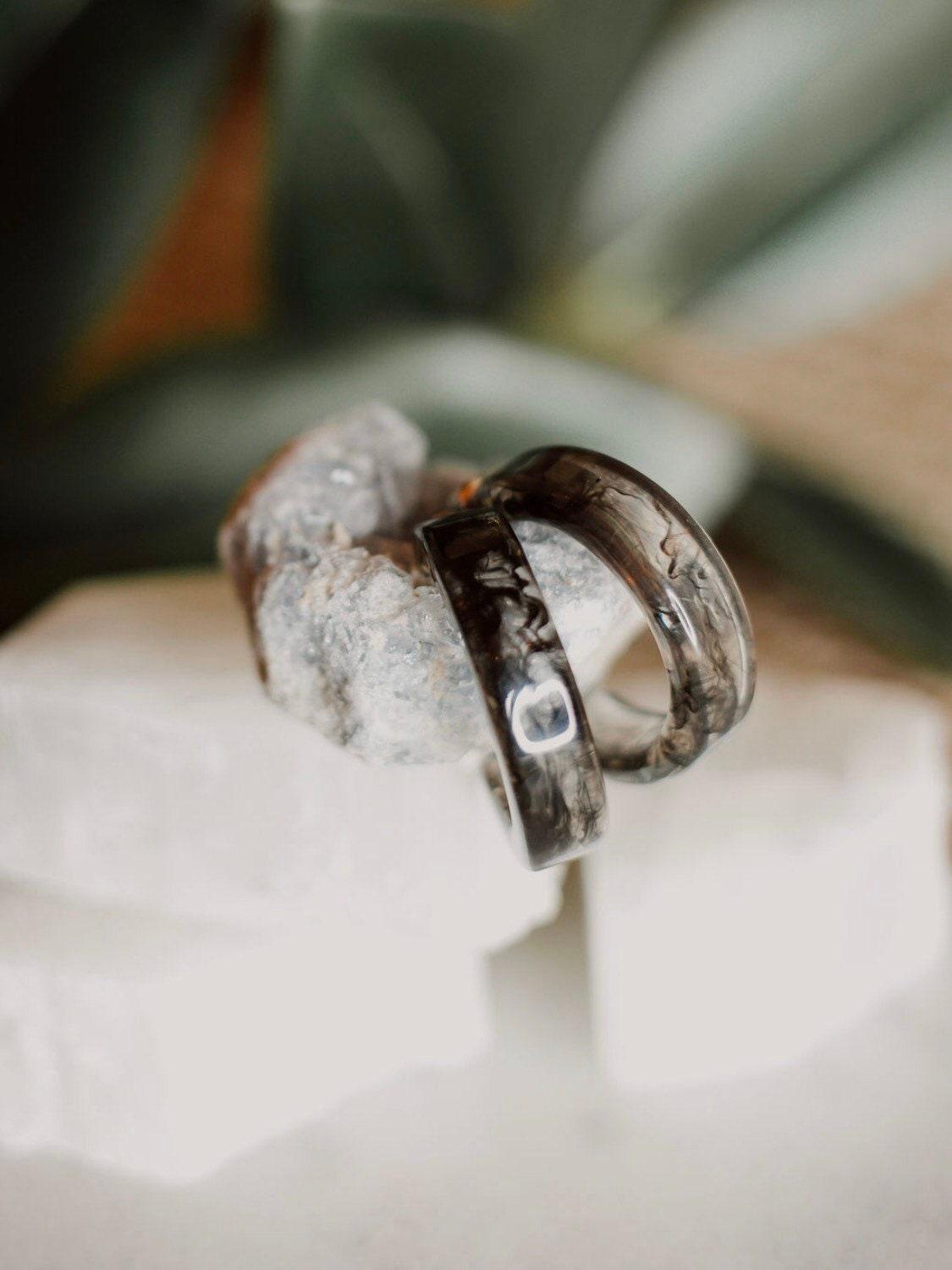 OC Haley Hoops in Carbonized Marble - Cooper Lucy