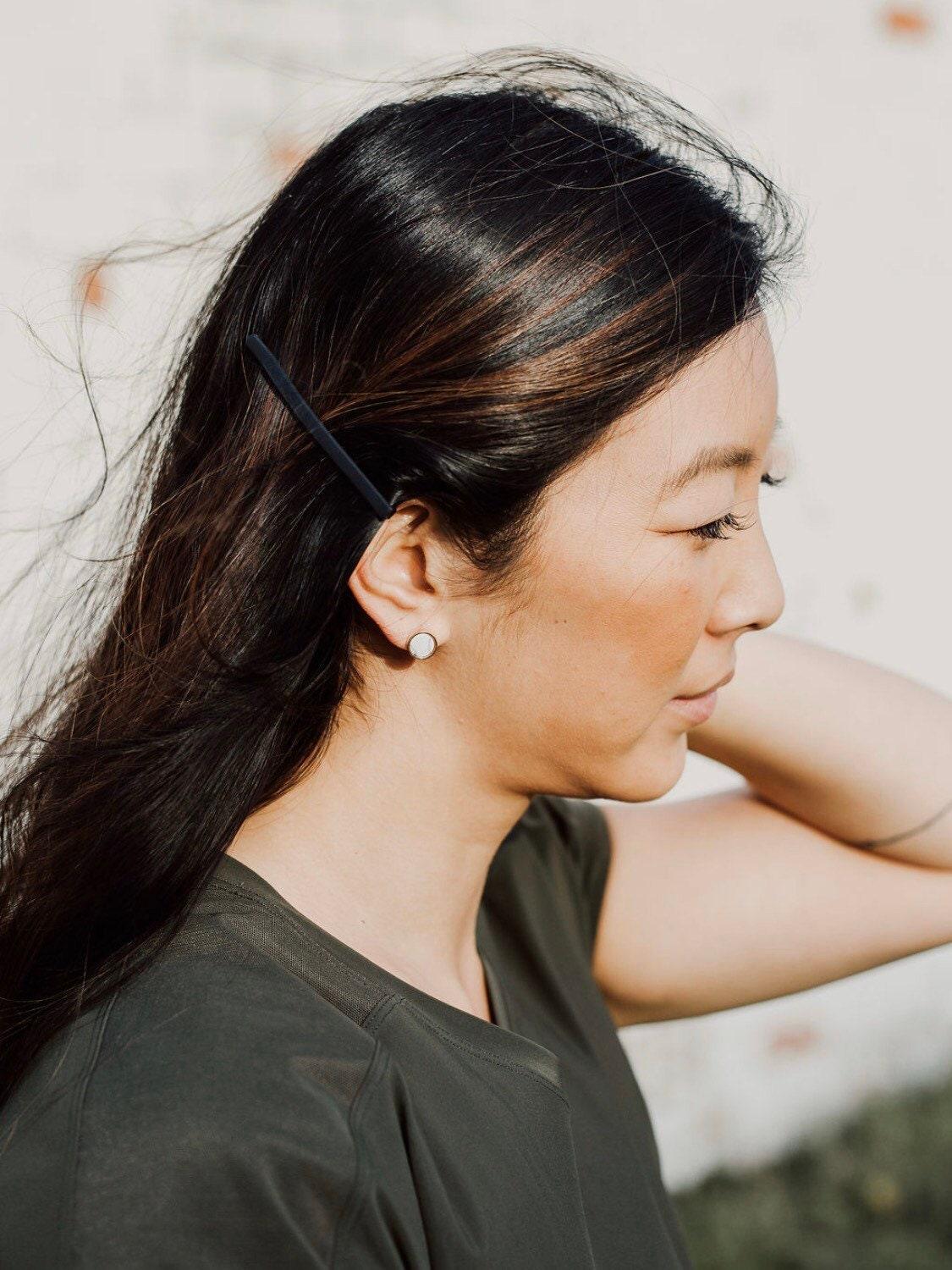 Black Clay Hair Pins - Cooper Lucy