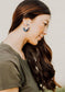 Palmer Hoop Earrings in black blonde tortoise - Cooper Lucy