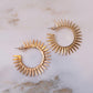Sunburst Hoop Earrings Gold - Cooper Lucy