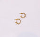 Mini Sunburst Hoop Earrings Gold - Cooper Lucy