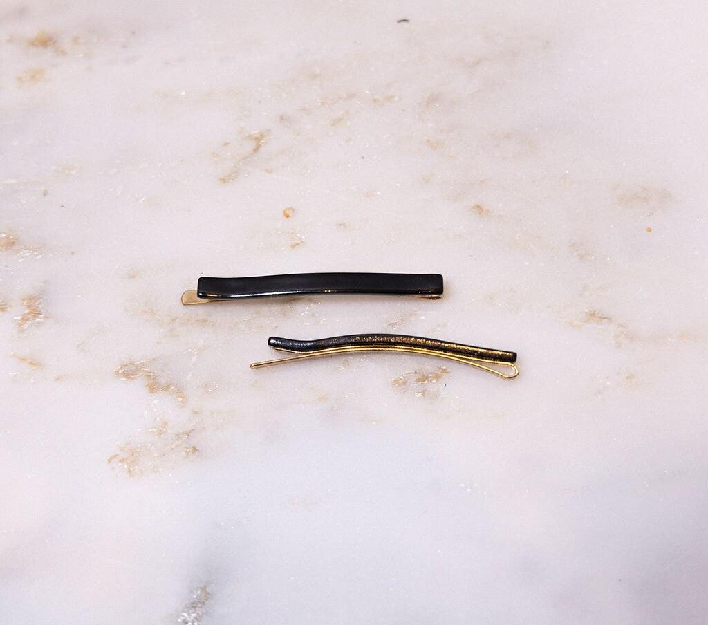 Blackest Black Resin Hair Pins - Cooper Lucy